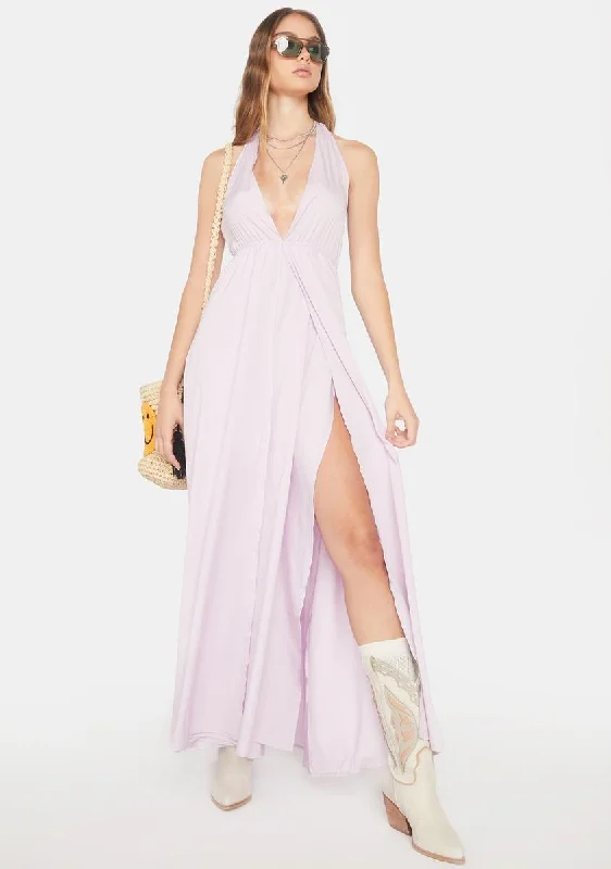 Cherish Me Halter Maxi Dress