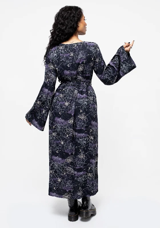 Hawthorn Flute Sleeve Belted Midaxi Dress