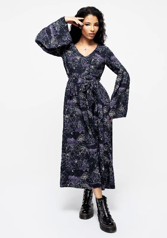 Hawthorn Flute Sleeve Belted Midaxi Dress