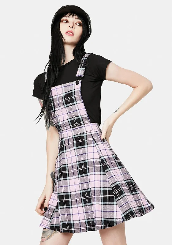 Lindsay Plaid Pinafore Dress