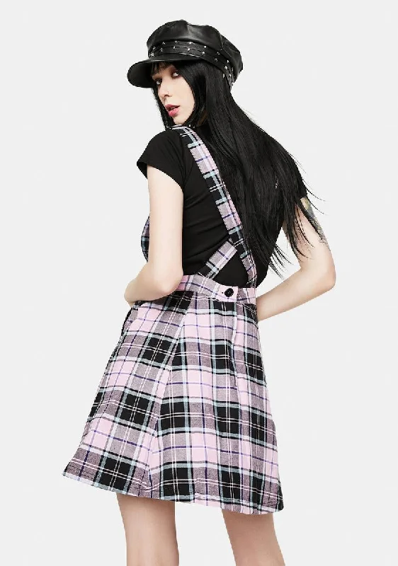 Lindsay Plaid Pinafore Dress