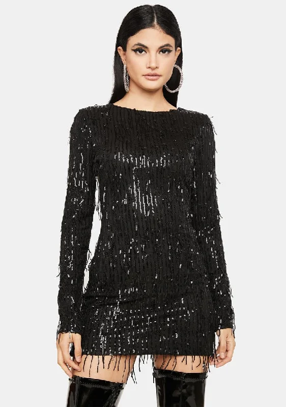 Night Full Of Flirting Sequin Dress