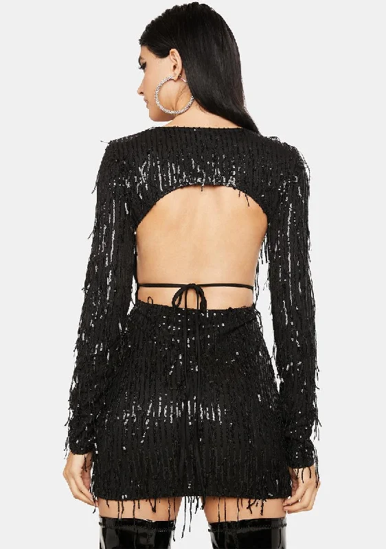 Night Full Of Flirting Sequin Dress