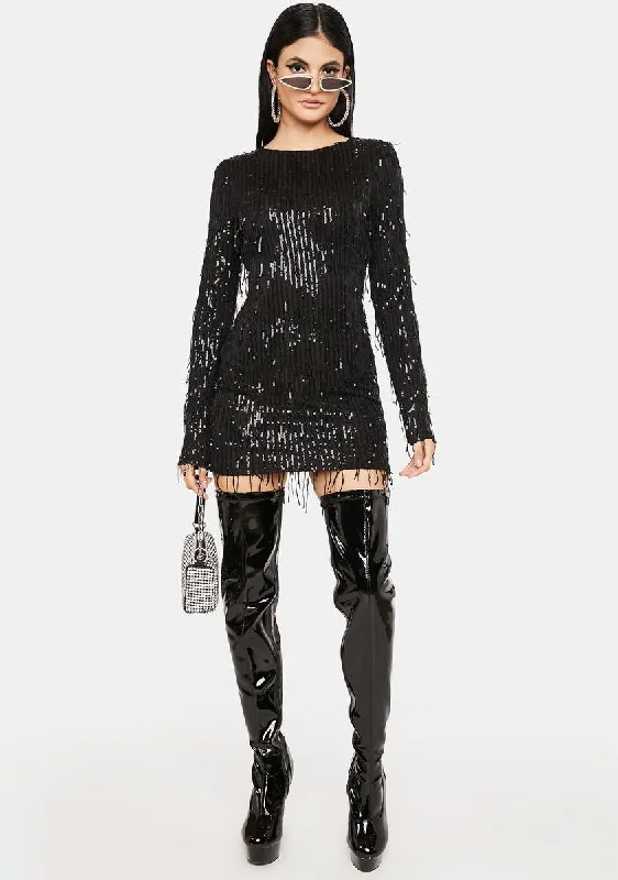 Night Full Of Flirting Sequin Dress