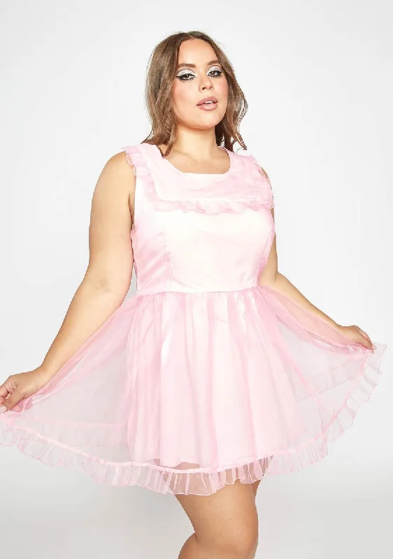 Plus Pixie Land Organza Babydoll Dress