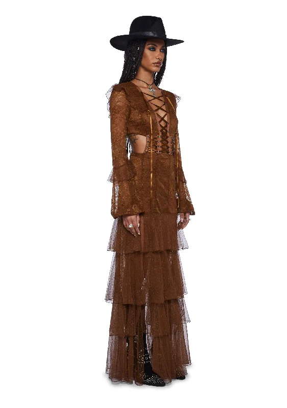 Song For You Maxi Dress - Brown