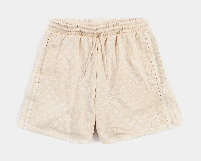 Monogram AOP Womens Shorts (Beige)