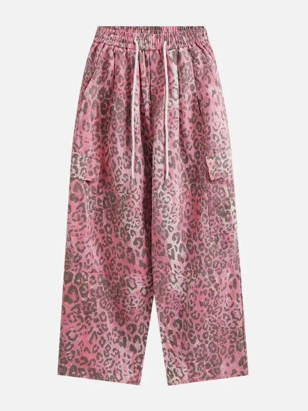 Aelfric Eden Pink Leopard Print Cargo Pants