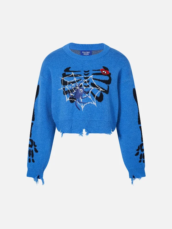 Aelfric Eden Spider Skeleton Crop Sweater