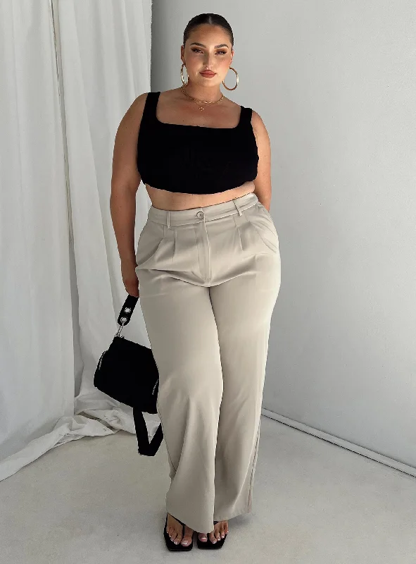 Archer Pants Taupe Curve