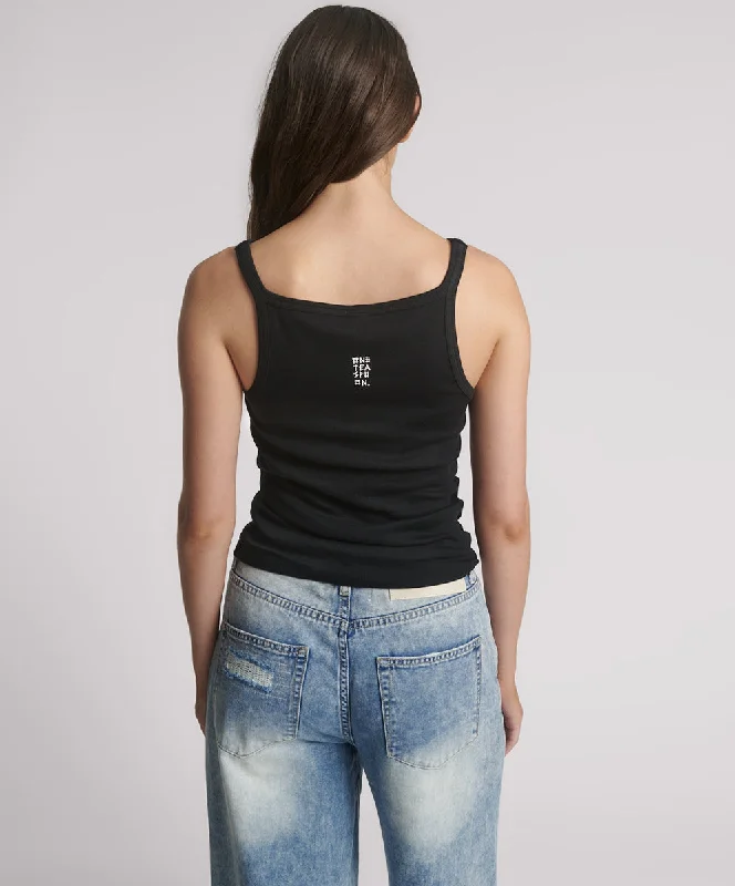 BLACK ONE TEASPOON FINE RIB SINGLET