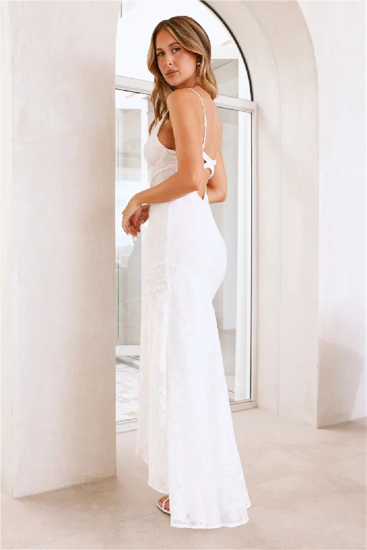 Country Charm Maxi Dress White