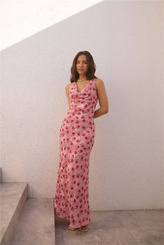 Cupid's Whispers Maxi Dress Pink