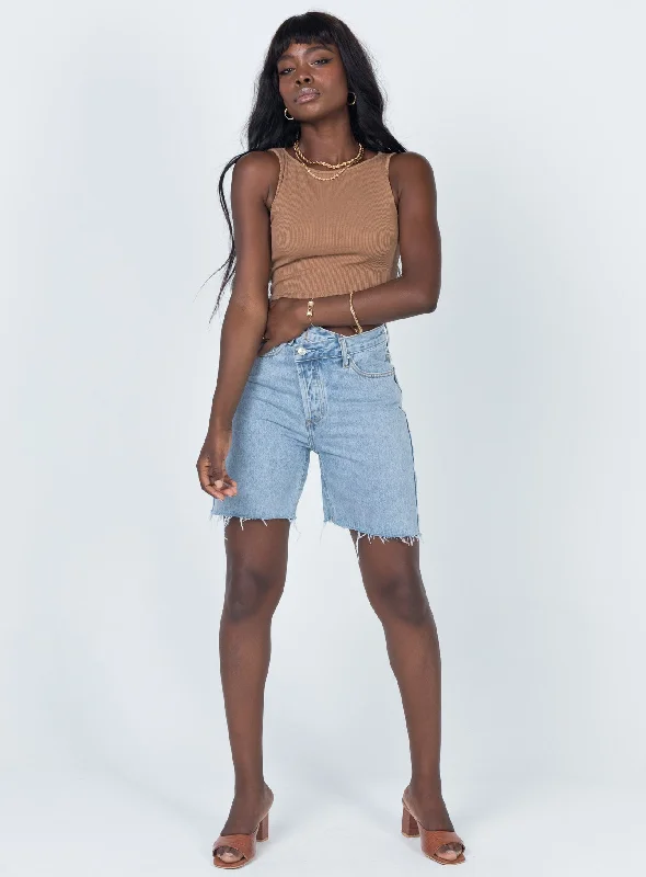 Darlington Crop Top Brown