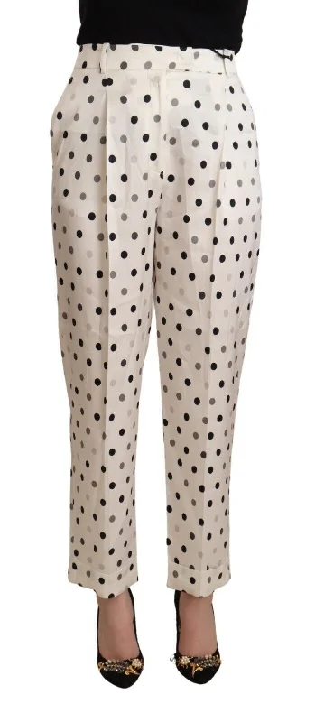 Ermanno Scervino  Polka Dotted High Waist Tape Women's Pants