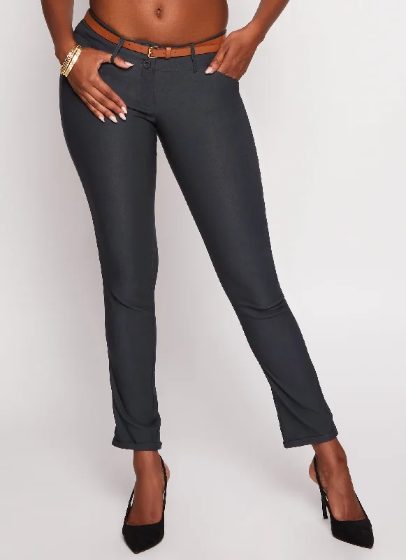 Belted Two Button Dress Pants