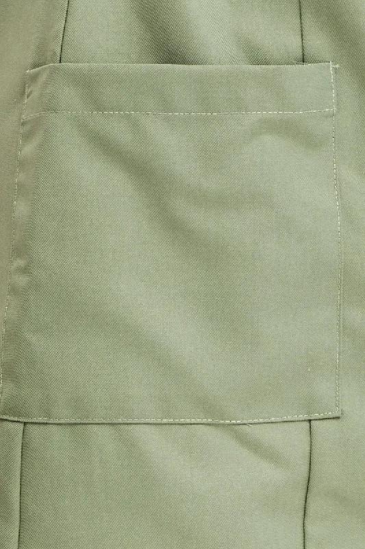 Green Mini Skirt High Rise