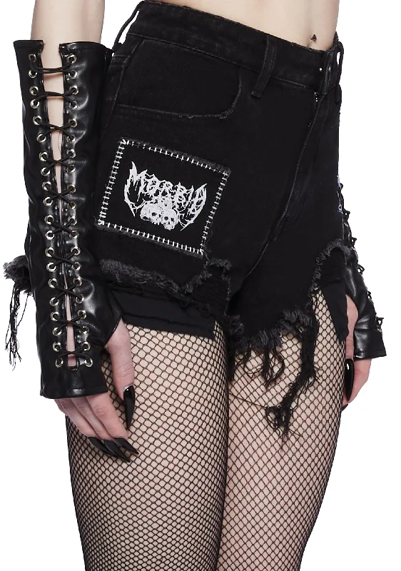 Grim Dynamo High Waisted Denim Shorts