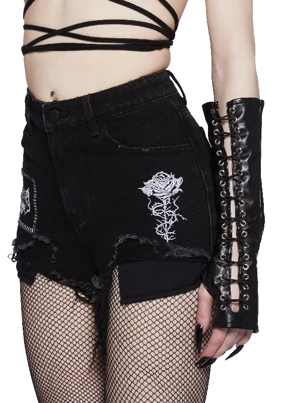 Grim Dynamo High Waisted Denim Shorts