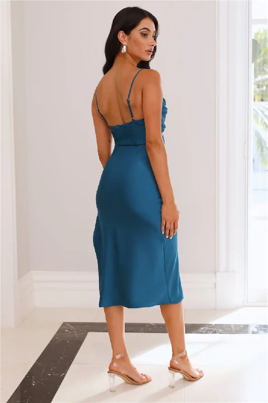 Jane Times Midi Dress Teal