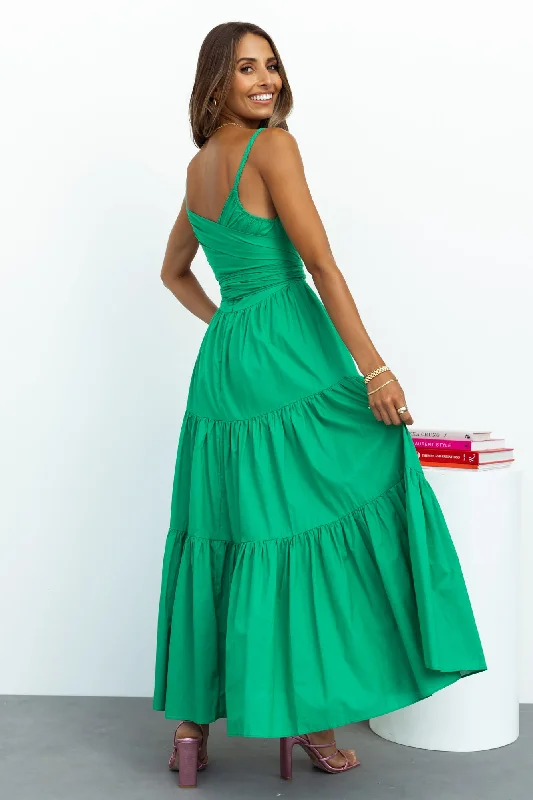 Like A Sunflower Midi Dress Green