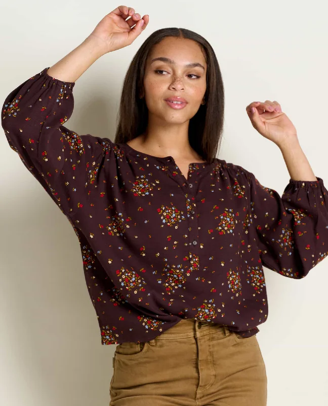 Manzana Long Sleeve Peasant Top