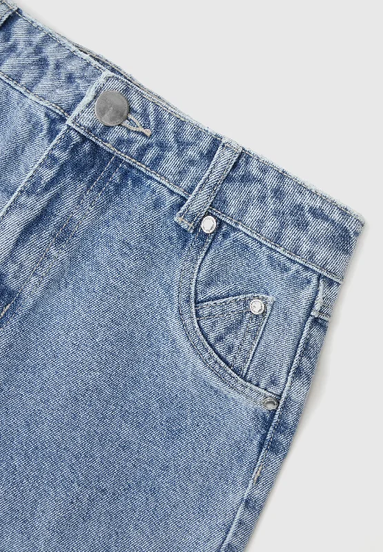 Mid Rise Flared Jeans - Mid Blue