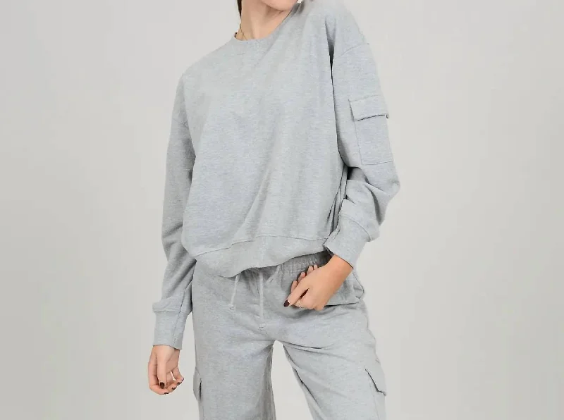 Mina Pullover In Heather Grey