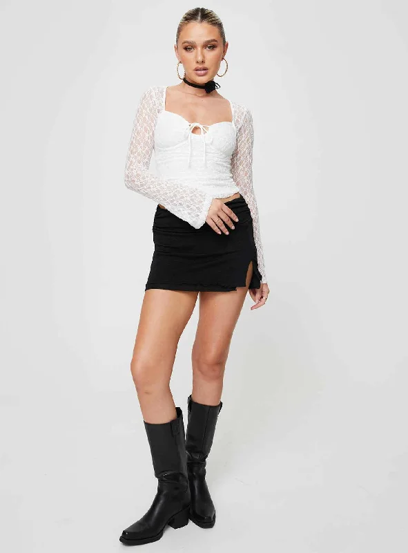 Patrice Long Sleeve Top White