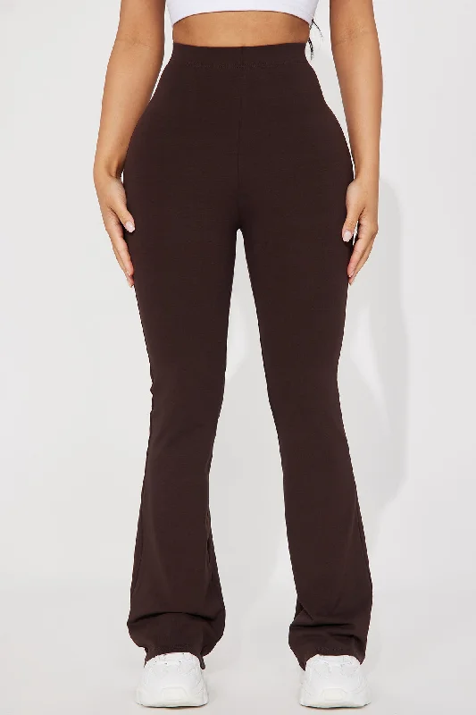 Petite Adriana Flare Pant - Chocolate