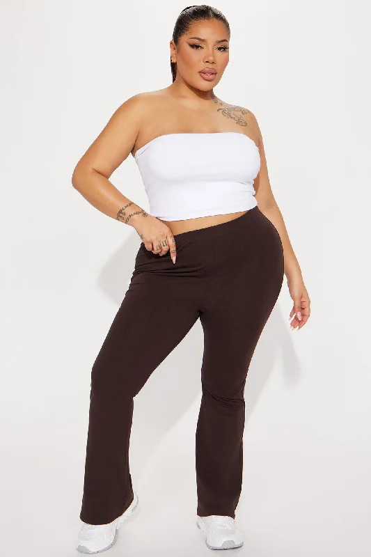 Petite Adriana Flare Pant - Chocolate