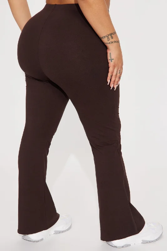 Petite Adriana Flare Pant - Chocolate