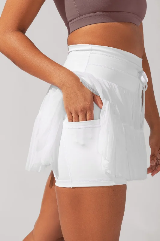 Pirouette Skort - Cool White