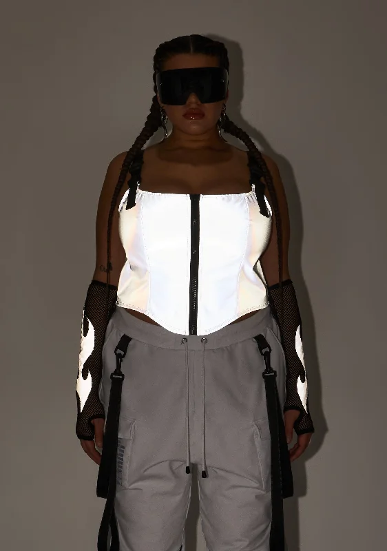 Plus Hologram Party Corset Top