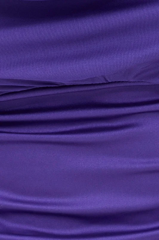 Purple Sleeveless Satin Cami Top