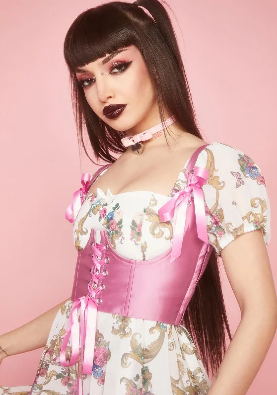 Rose My Beloved Velvet Underbust Corset Top