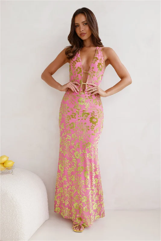 RUNAWAY Pamalo Maxi Dress Pink