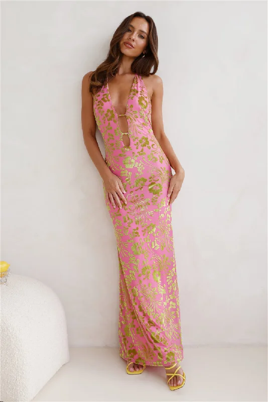 RUNAWAY Pamalo Maxi Dress Pink