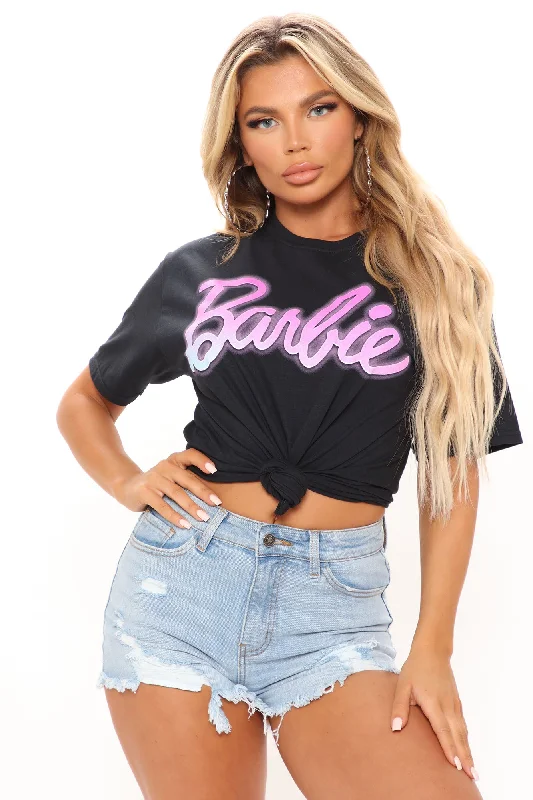 She's The Star Barbie Short Sleeve Top - Black