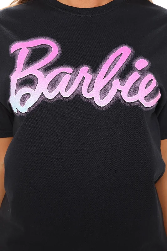 She's The Star Barbie Short Sleeve Top - Black