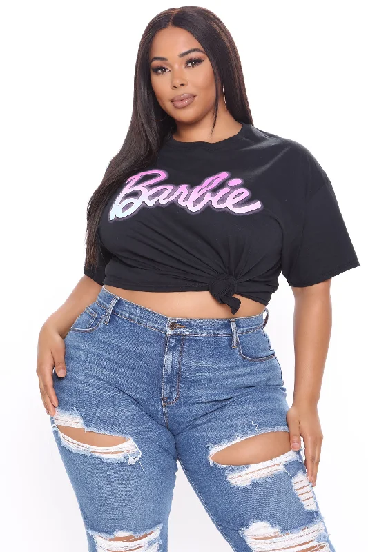 She's The Star Barbie Short Sleeve Top - Black