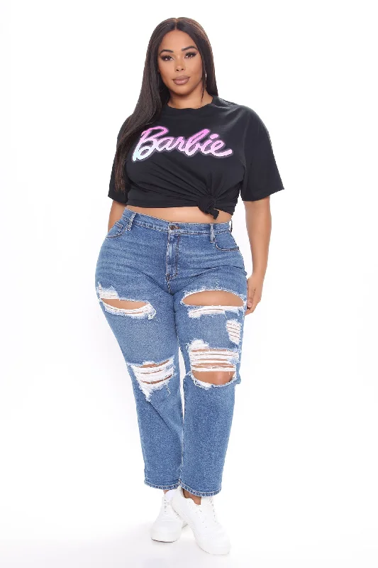 She's The Star Barbie Short Sleeve Top - Black