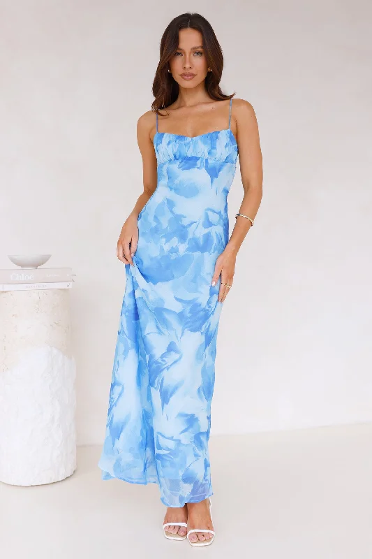 Siren Waters Maxi Dress Blue