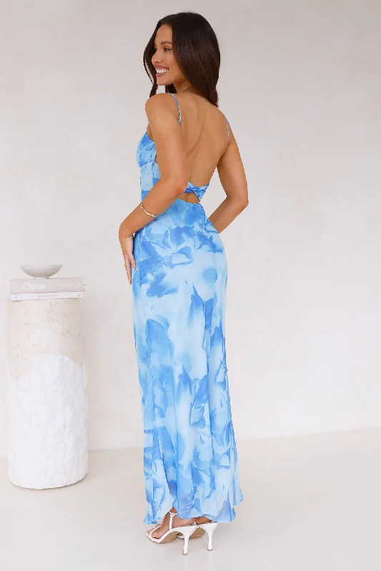 Siren Waters Maxi Dress Blue