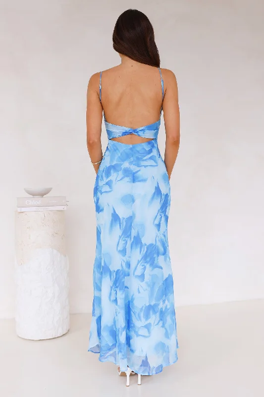 Siren Waters Maxi Dress Blue