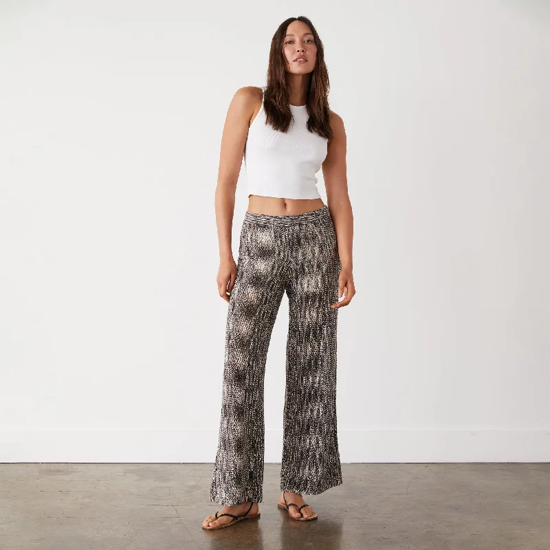 Space-dye Crochet Wide Leg Pant