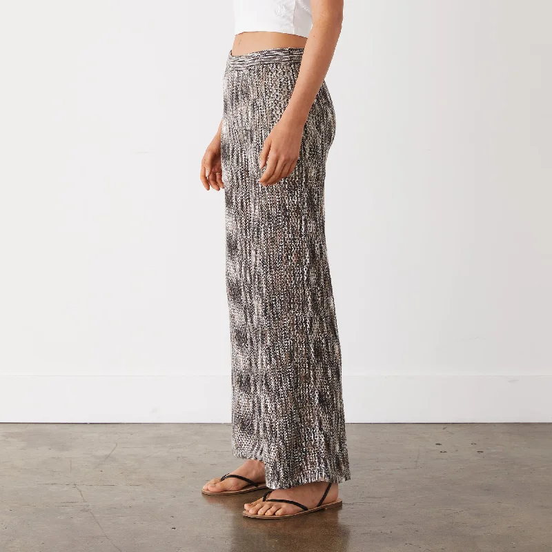 Space-dye Crochet Wide Leg Pant