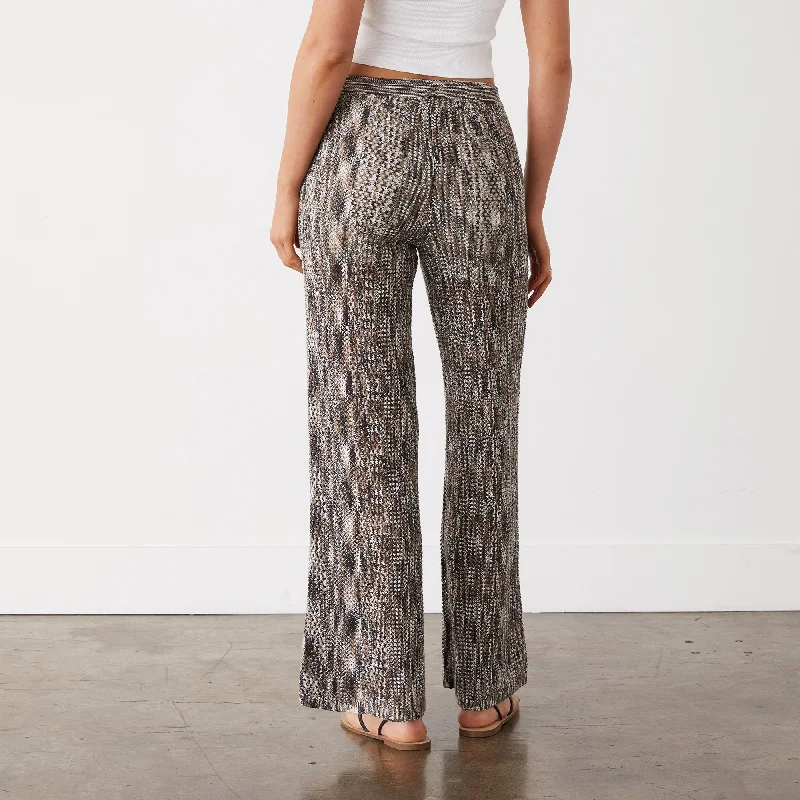 Space-dye Crochet Wide Leg Pant