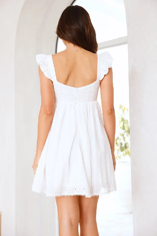 Sunlit Drift Mini Dress White