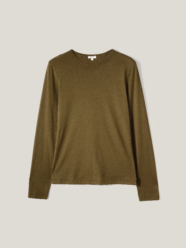 Supima Cotton Long Sleeve Tee | Olive